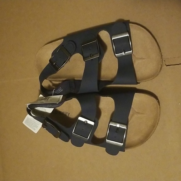 Old Navy Other - Old Navy Toddler Blue Faux-Leather Buckled Strap Sandals